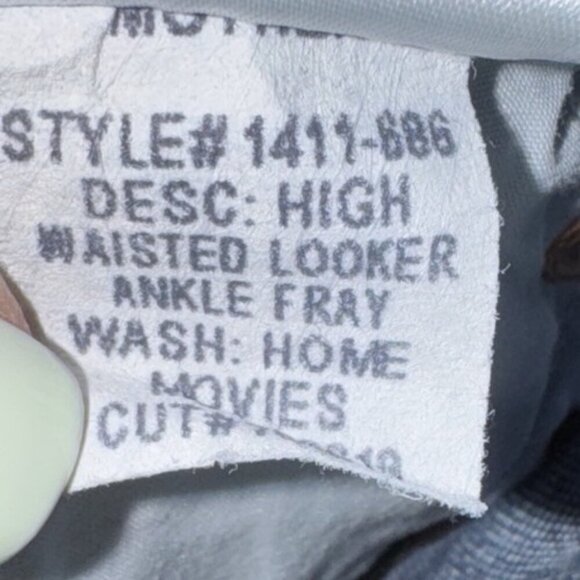 MOTHER High Waisted Looker Ankle Fray Jeans Women's Size 25 Home Movies - Picture 5 of 9